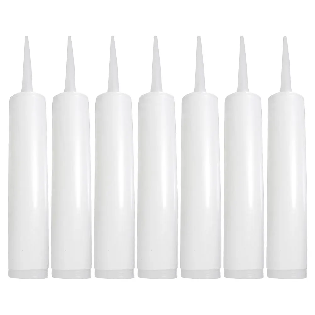 

7Pcs Empty Caulk Tubes Plastic Refillable Reusable Sealant Caulking Tubes for Efficient Gap Filling on Tiles Glass Stone