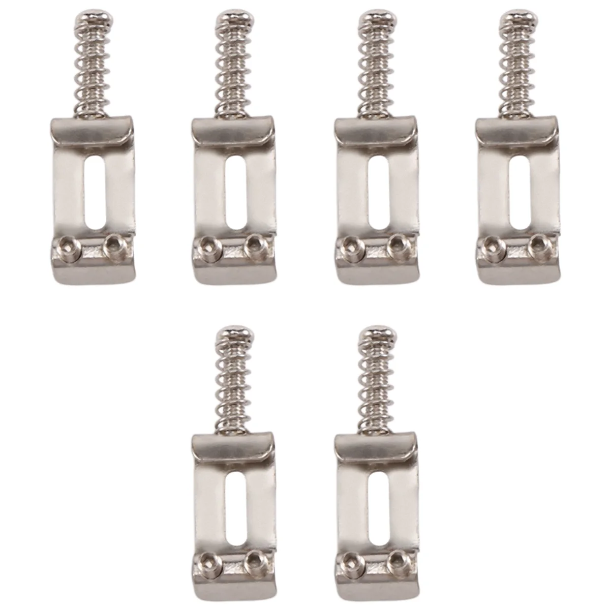 6er-Set verchromte Tremolo-Stegsättel für Fender E-Gitarre
