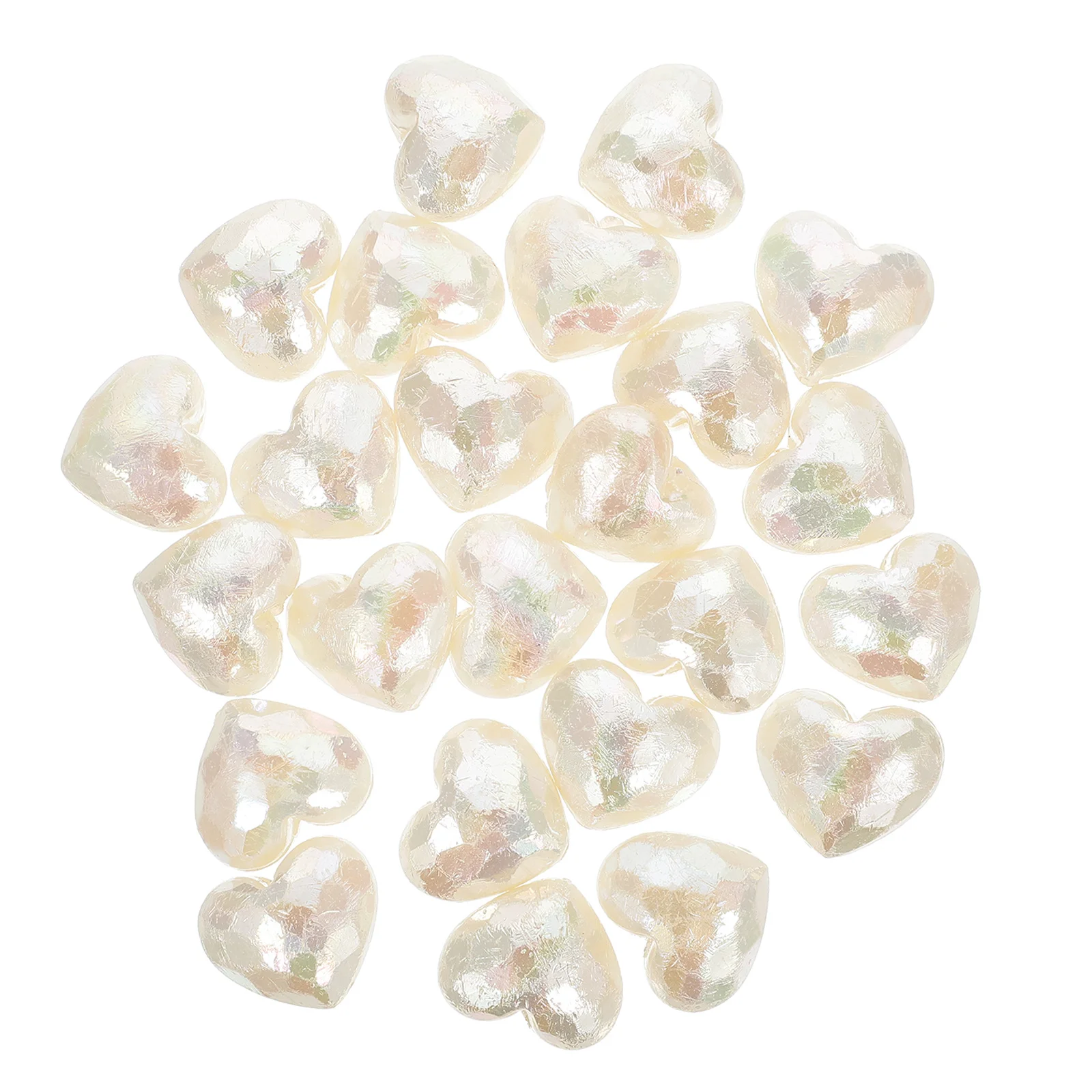 

24Pcs Heart Shaped Acrylic Beads Jewelry Making Supplies Durable Spacer Beads Wedding Decoration Love Shaped Charms