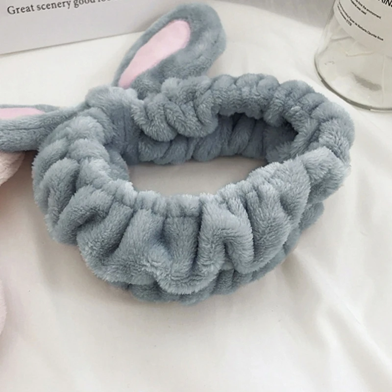 1pc Wide Skincare Headband Hairband For Washing Face Bunnys Hairband Yoga Hairband Rabbit Hairband Makeup Hairband With Ears