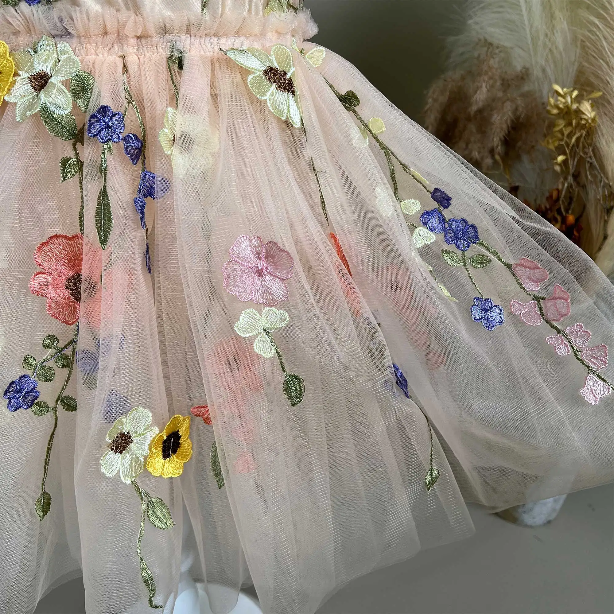 Don&Judy Mommy And Me Shoot Dress Set Appliquéd Tulle Princess Dresses Suitable for Flower Fairy Parties Birthday Celebrations