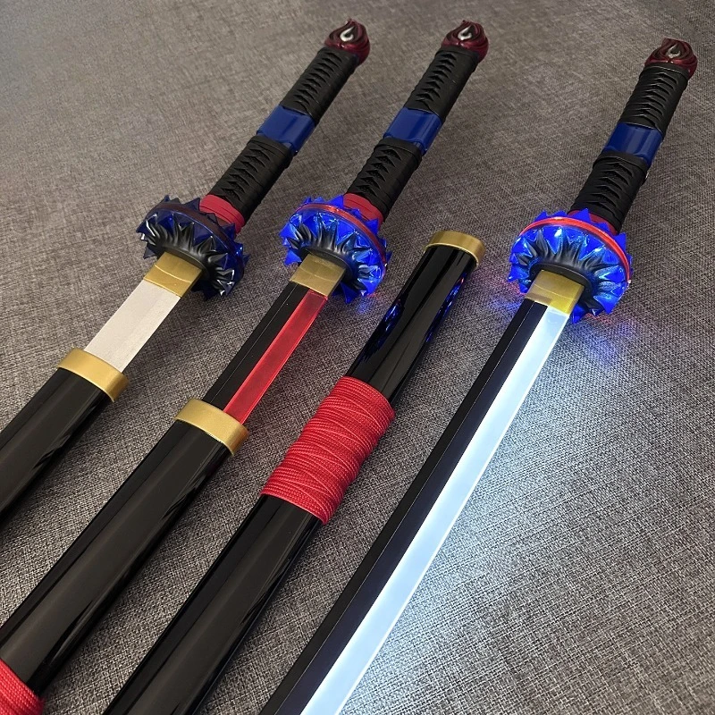 108 cm/42,52in Lichtgevende Slang Hart Zwaard Met Schede Houten Cosplay Model Props Anime Randapparatuur Feestartikelen Vriendje Geschenken