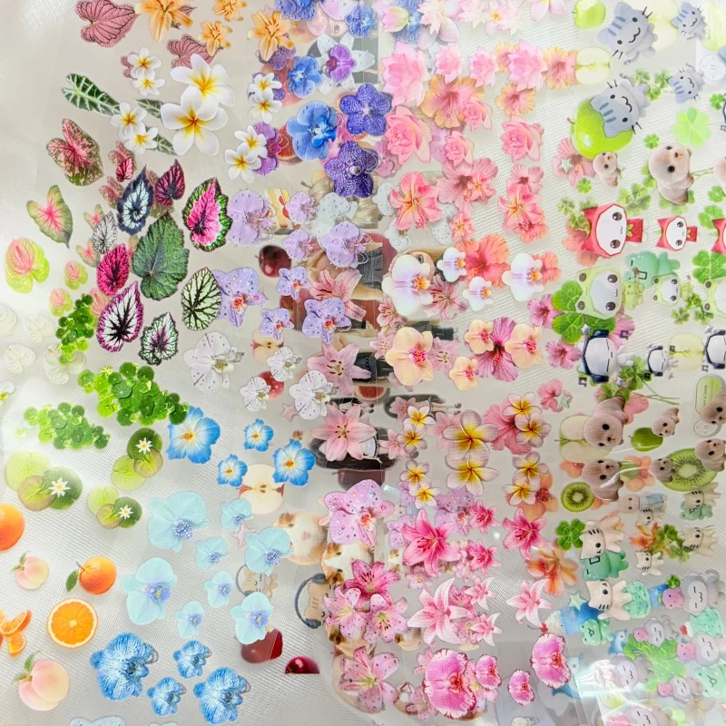 1 Stück 100cm Nagelfolie mit Schmetterlings- und Blumenmuster, Retro-Aufkleber, Nagel-Wraps, Baby-Puppen-Nagelkunst-Dekoration – Detail 9