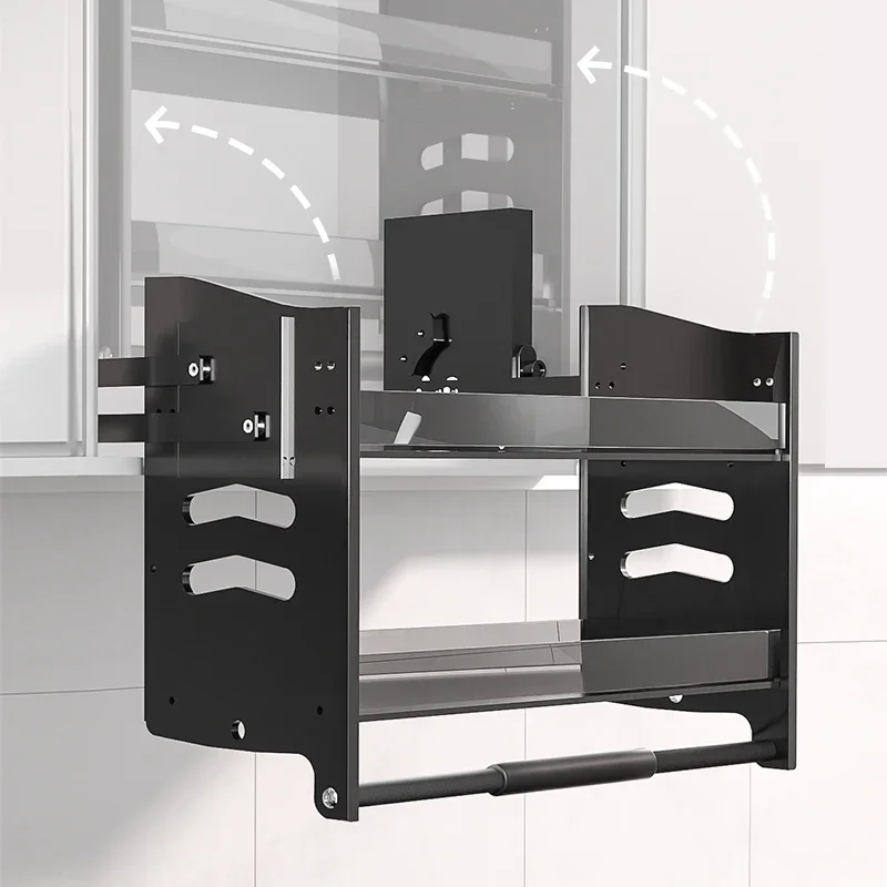 

FORcabinet lifting and pulling basket Kitchen cabinet seasoning and seasoning basket storage rack Pulling basket damping lifting