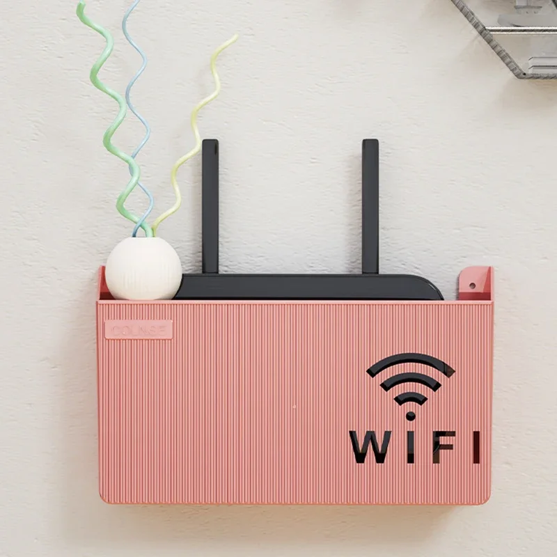 1PC Wand Hängen Wireless Wifi Router Regal Lagerung Box Kunststoff Organizer Box Kabel Power Halterung Organizer Box Wohnkultur