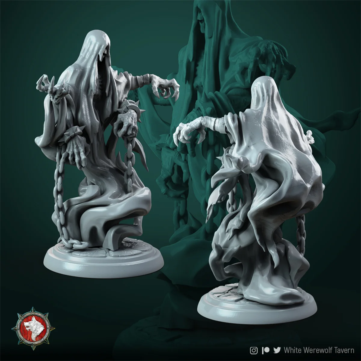 Curse the farm ghost ghoul dead horse deer down town dnd, juego de mesa, modelo de ajedrez