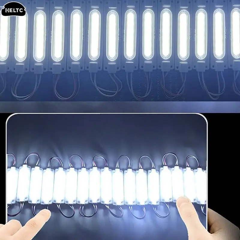 10PCS Red/White  12V LED Module Truck Side Marker Indicator Light COB Super Bright For Bus Lorry Trailer Warning Lamp Stop Light