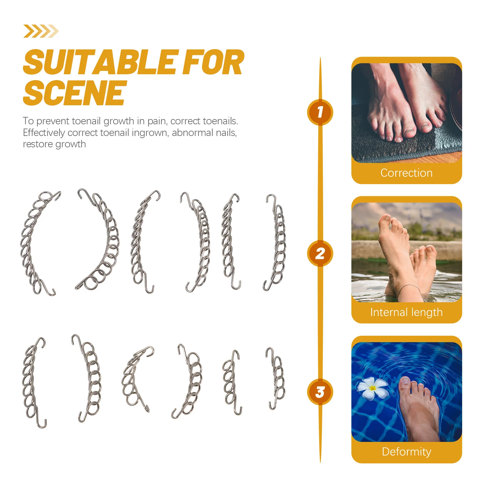 12 pezzi strumento di riparazione del dispositivo per il trattamento delle unghie strumenti per filo dell'unghia del piede per uso domestico piccolo metallo professionale