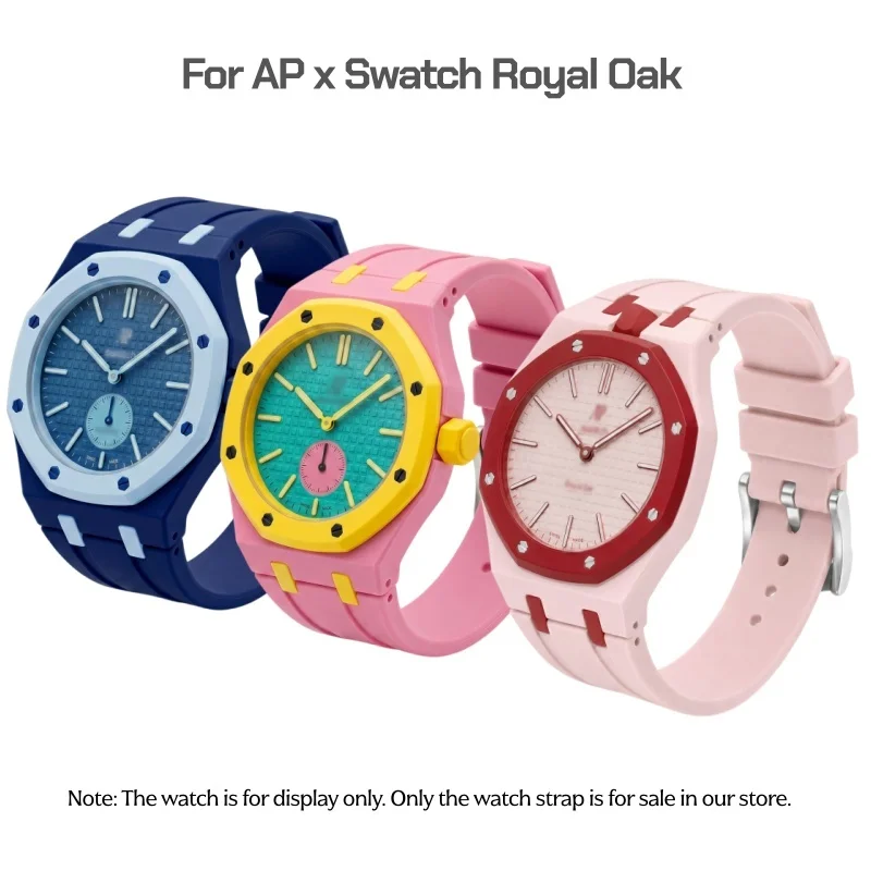 

For AP x Swatch Watch Bio-Ceramic Case One-Piece Liquid Silicone Watch Strap Watch Band Modification Parts