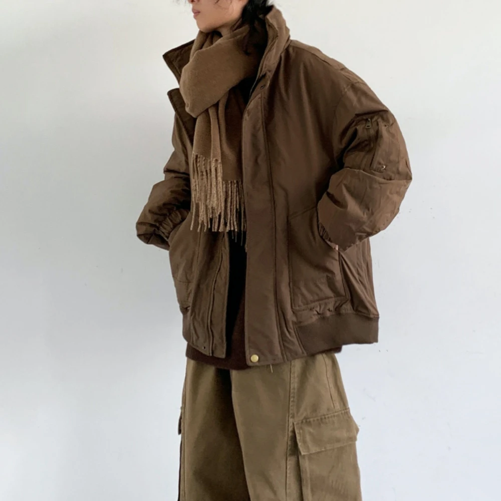 Winter Koreanische Dicke Warme Ente Unten Jacke Für Männer Frauen Streetwear Leichte Gepolsterte Jacken Mode Puffer Jacke Trend Mantel