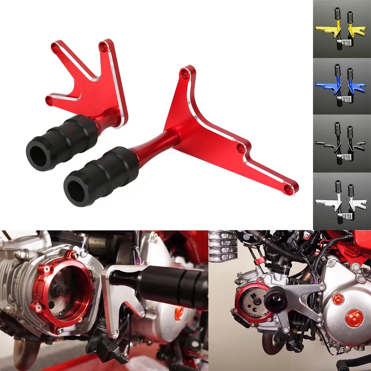Motorcycle 3D CNC Frame Sliders Crash Falling Protector Anti‑Drop Guard Modification Accessories For Honda Monkey 125 2018‑2021
