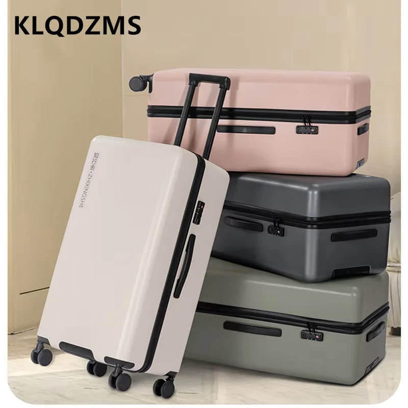 KLQDZMS ABS + ПК чемодан 20 "22" 24 "26" 28 "30" 32 дюймов большой вместительный чемодан на колесиках для мужчин и женщин с колесиками для багажа