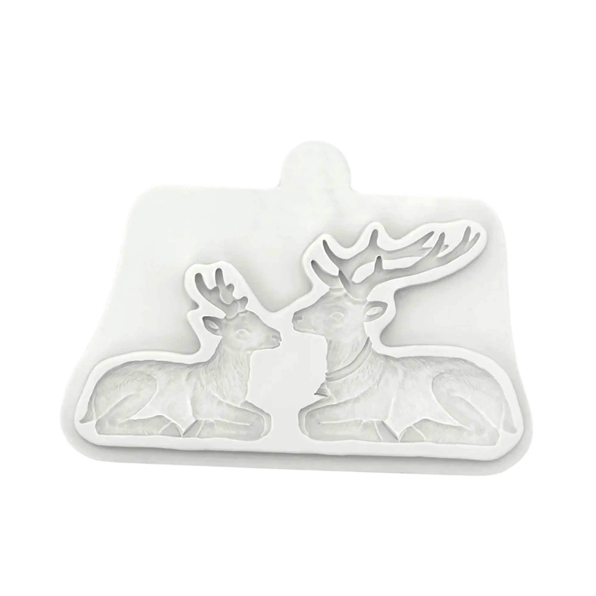 Reindeer Festive Garland & Father Christmas Silicone Mould Fondant Cake Decorating Mold Clay,Sugarcraft Cupcake Chocolate Tool