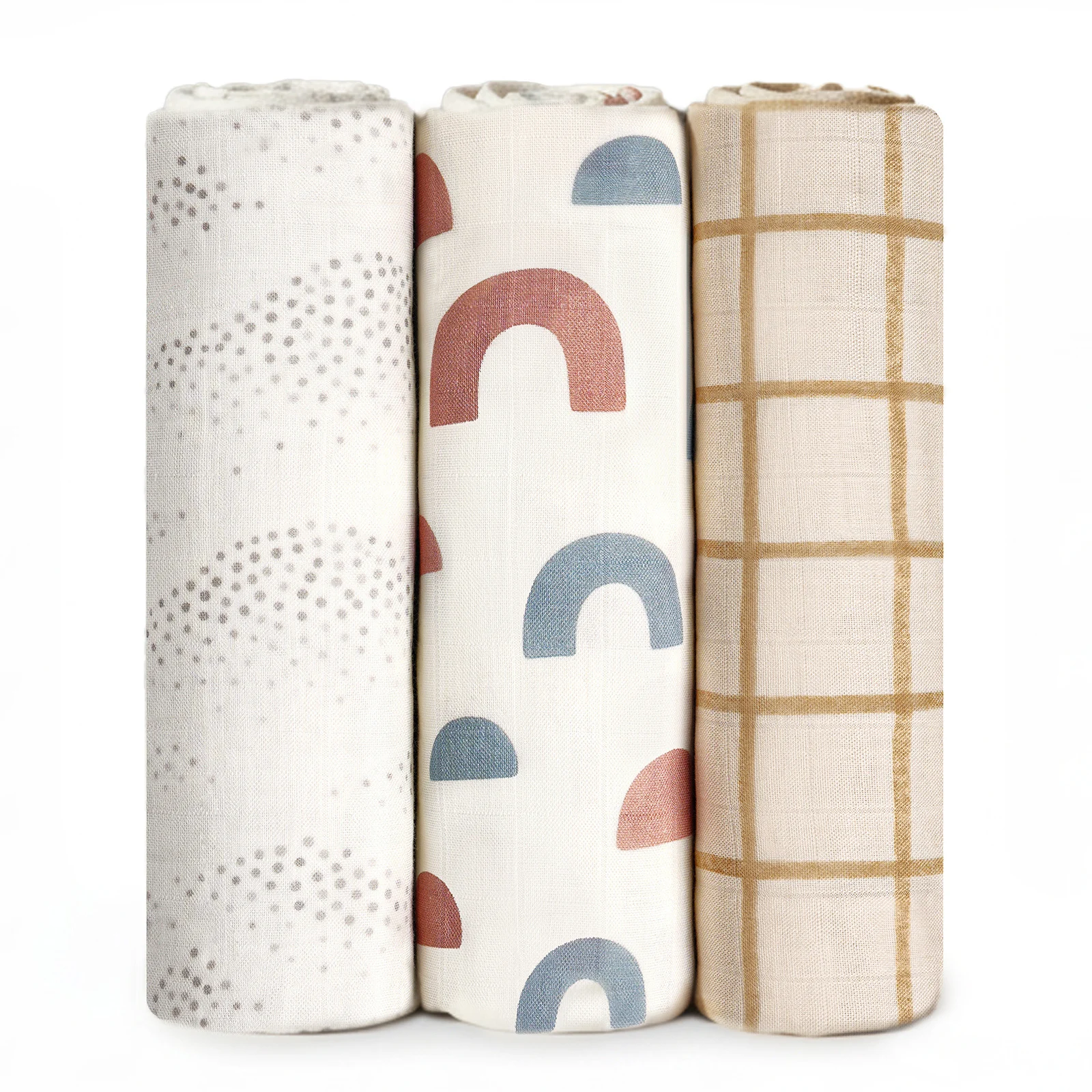 

Муслиновое пеленальное одеяло HECCEI — детское муслиновое одеяло, большие пеленания, 47 x 47 дюймов, бамбуковое и хлопковое детское одеяло