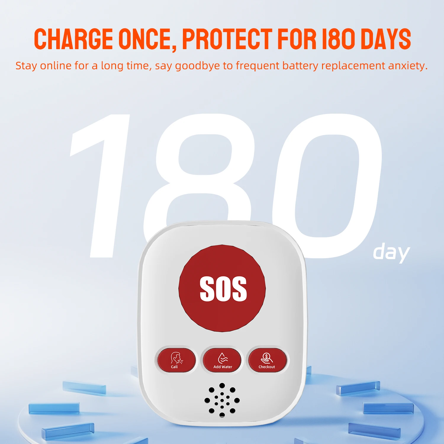 زر الذعر WiFi لكبار السن أجهزة تنبيه السقوط في حالات الطوارئ SOS إنذار الحياة مقدم الرعاية النداء تويا إشعار التطبيق الذكي