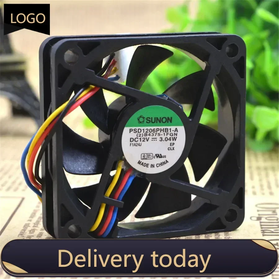 SUNON 6015 60 มม. PSD1206PHB1-A DC12V 3.04W 60*60*15 มม.พัดลมระบายความร้อนสําหรับ Server คอมพิวเตอร์กรณี 4pin