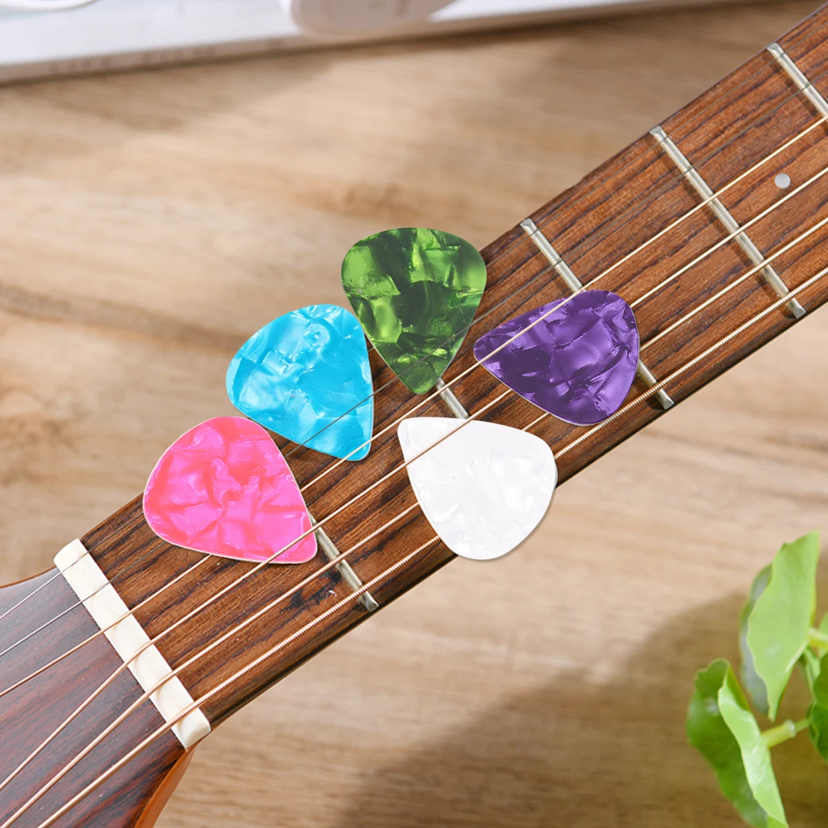 

50 Pcs Musical Instrument Accessories Guitar Picks Thumb Index Finger Plectrum Bass Plectrums