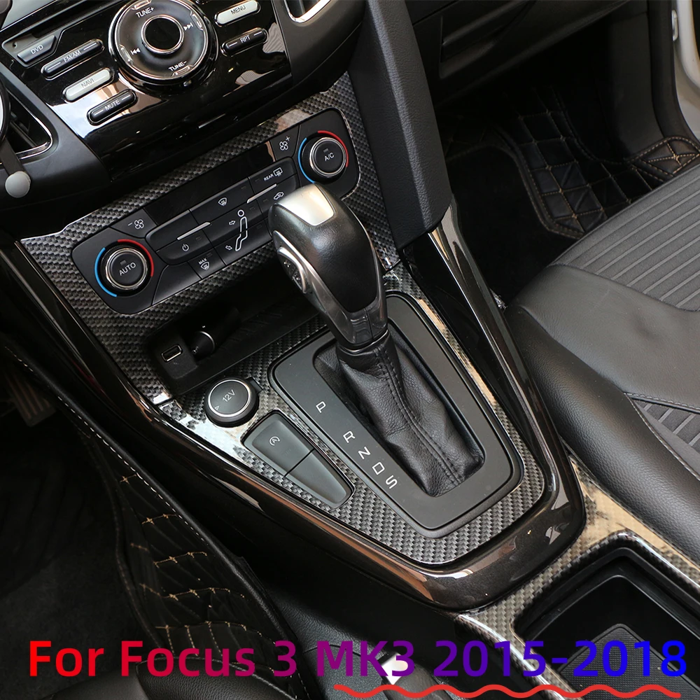 Car Center Console Air Conditioning Panel Sticker for Ford Focus 3 MK3 2015 - 2018 Decoration Cover Trim AC Switch Accessories