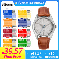 Chameri GS04 Quartz Watch VH31 Sweep Second Movement 37mm Business Wristwatch Stainless Steel Sapphire Crystal Vintage Watches