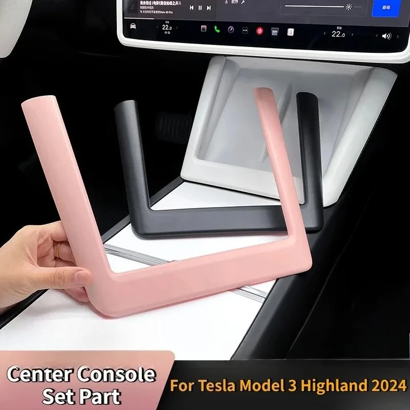 

For Tesla Model Y Juniper Model 3 Highland Wireless Charging Decorative Frame Central Control Interior Panel Car Accessories
