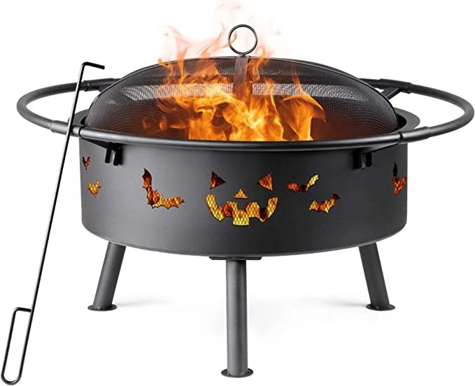 Steel Barbecue Grill Brazier Outdoor Bowl Fire Pit