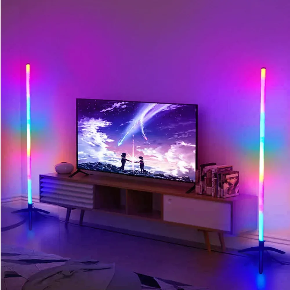 RGB Floor Lamp Decorative Corner light With Remote living room sofa bedroom Tripod Atmosphere Lamp Vertical LED Corner light