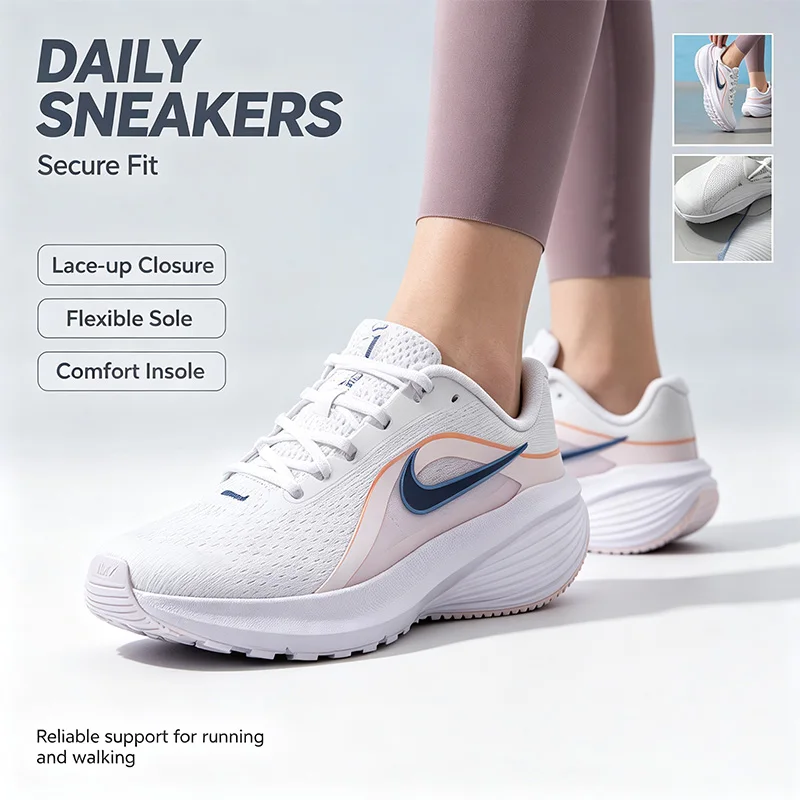Nike DR2698-110 Flash Sale Light Gray Lightweight Shoes Breathable Mesh Soft Cushion Non-Slip Casual Sneakers for Daily Walking view 4