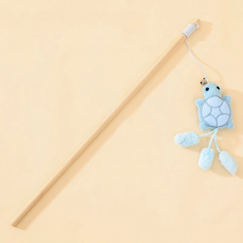 لعبة القط القطب الخشبي القط إغاظة عصا الذاتي متعة القط إغاظة قطعة أثرية هريرة جرس لطيف متعة دائم مقاومة للخدش biteresistant #6