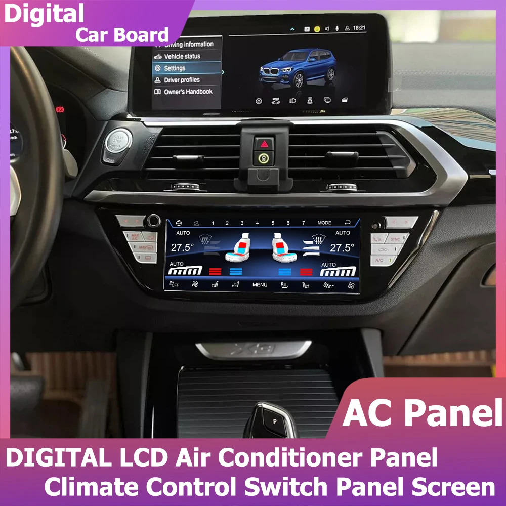 

8.8''Inch LCD Air Conditioner For BMW 5 6 Series G30 G31 M5 F90 X3 X4 G01 G02 X3M X4M F97 F98 Board A/C Climate Control Panel