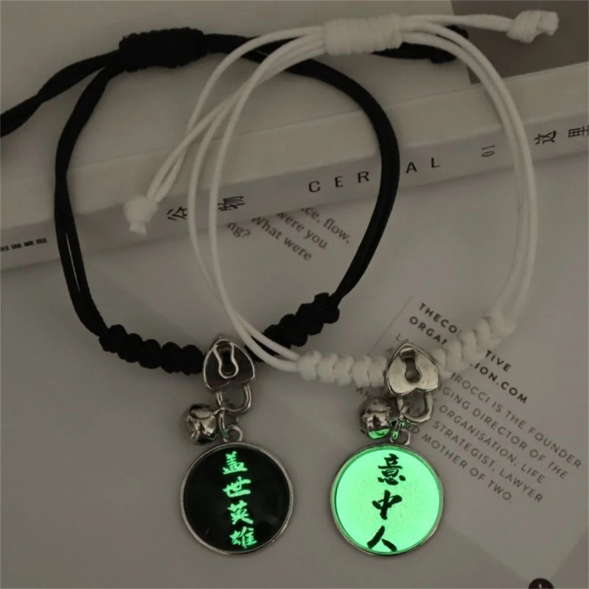 Mode Leuchtende Perlen Stern Paar Armband Für Frauen Männer Charme Katze Blume Herz Key Lock Kreuz Passenden Freund Armband Schmuck – Detail 15