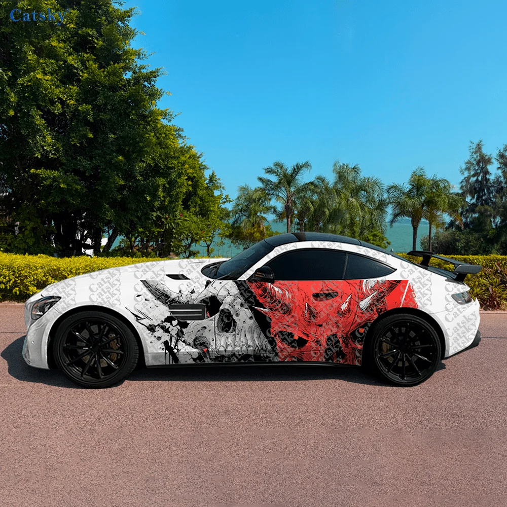 

2 шт. наклейки на боковую часть автомобиля «Сверкающие демонические рога», самоклеящиеся, из водонепроницаемого и устойчивого к царапинам ПВХ, аксессуар для автомобиля, подарок