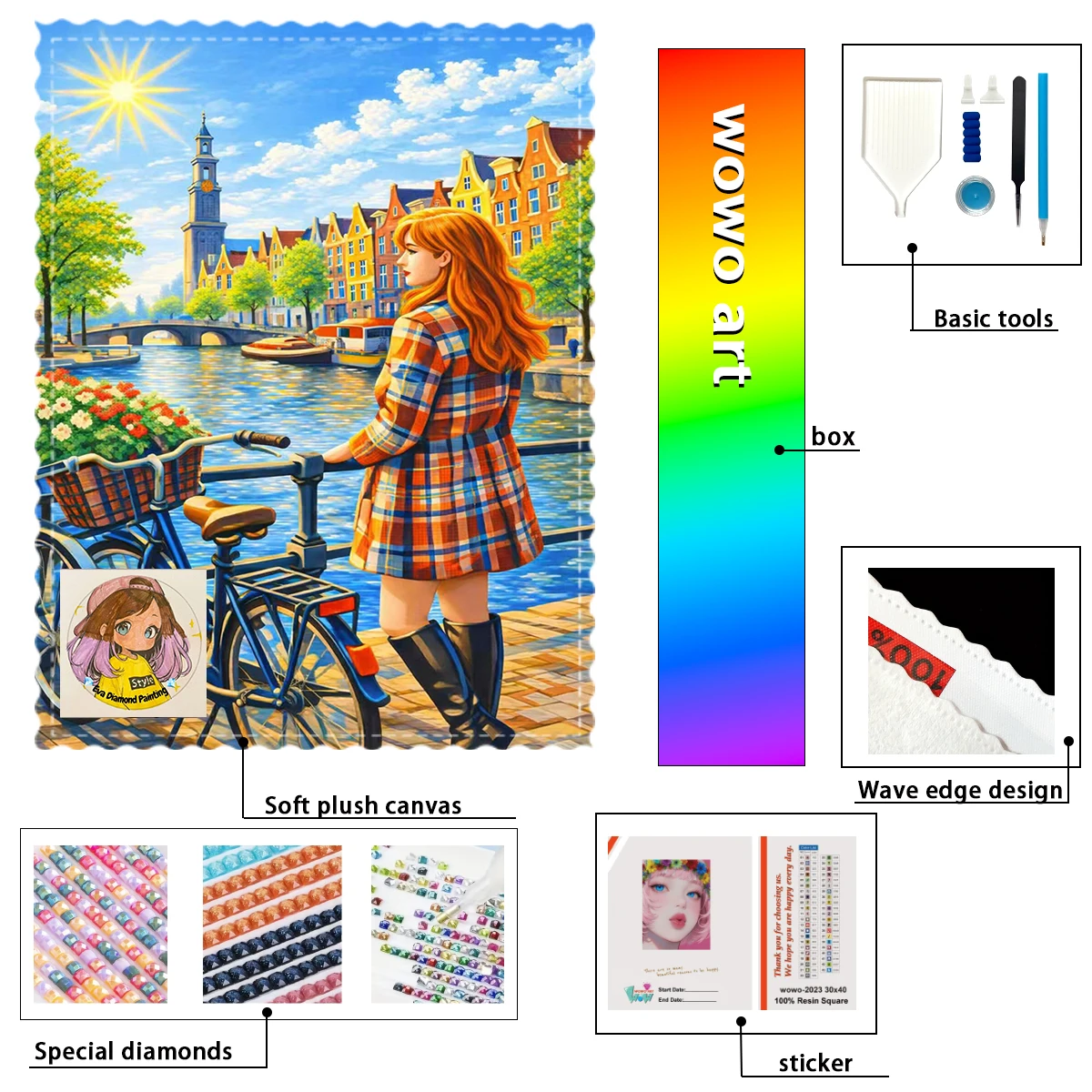 

【eva Diamond Art】Mujer observando el paisaje junto 100% resin FD+ab+yg Diamond Stamping Kit Perfect Masterpiece worth Buying