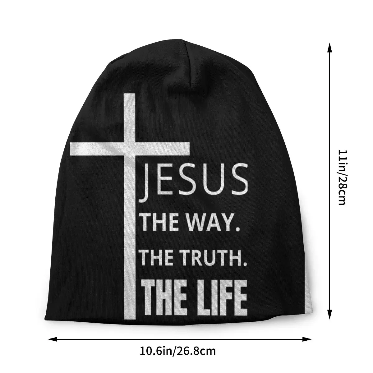 Cross Bonnet Homme Outdoor Jesus Christ Cross The Way The Truth The Life Thin Skullies Beanies Caps Creative Hats