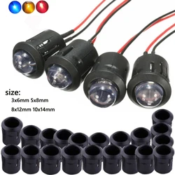 5-50 pçs plástico preto 3mm 5mm 8mm 10mm lâmpada led suporte de diodo clipe preto moldura soquete montagem útil suporte de diodo led clipe preto