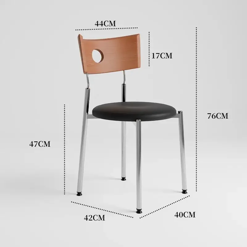 Solid Wood Mid Century Nordic Dining Chair Modern Minimalist Designer French Vintage Nordic Furniture Dining Chair Lounge Chair view 6