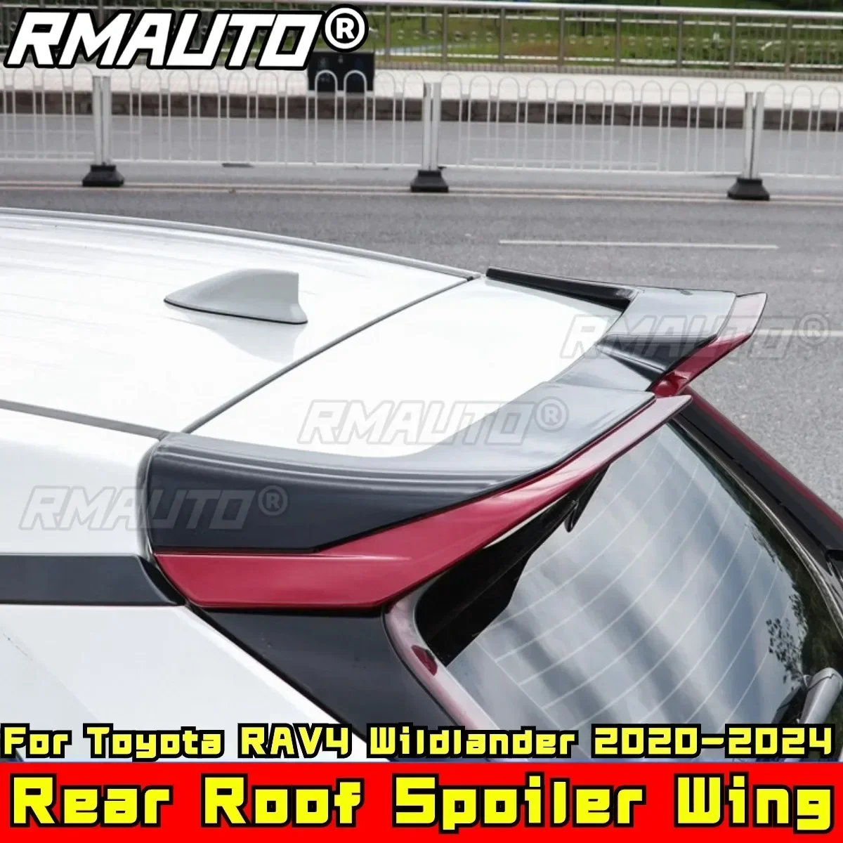 For RAV4 Wildlander Body Kit Roof Spoiler Wing Glossy Black Sport Style For Toyota RAV4 Wildlander 2020-2024 Car Accessories