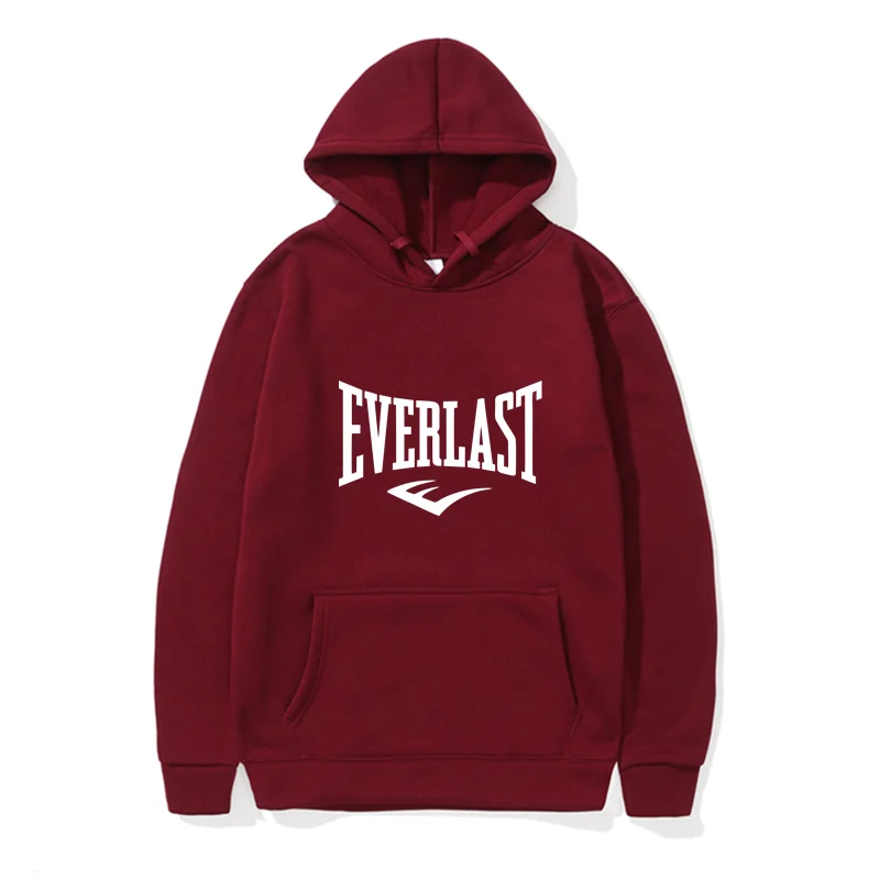 EVERLAST Men\'s Hoodies Long Sleeve Casual Printing Sweatshirt New Autumn winter Hip Hop Pullover Sports Top Male Hooded Sweatshi