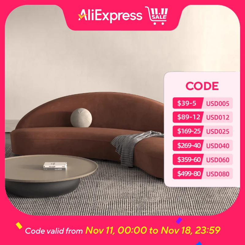 

Современный бежевый европейский диван из ткани, бархатный итальянский пол, диваны для гостиной, шезлонг, двойной скандинавский диван Letto, мебель для дома