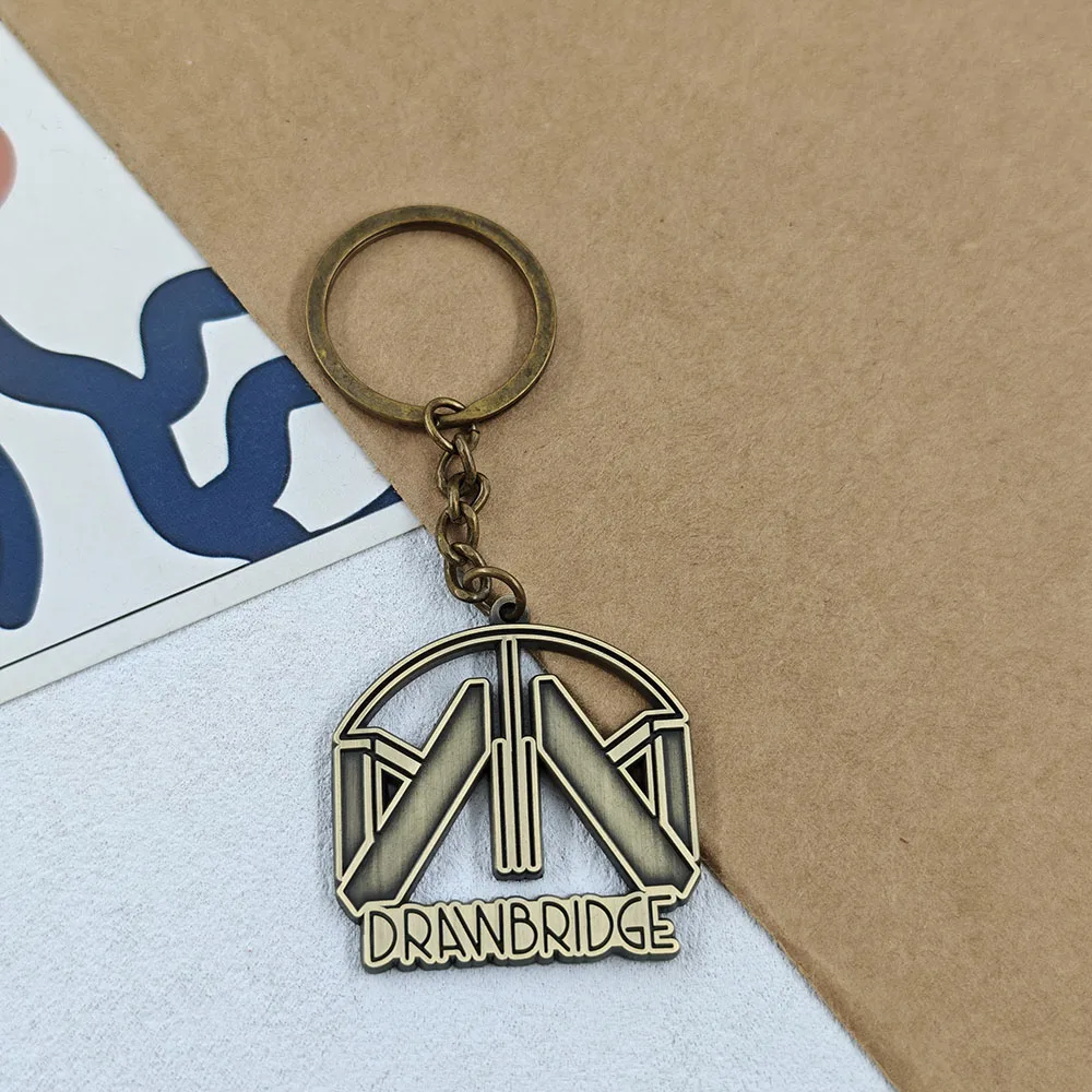 Death Stranding 2 Schlüsselanhänger Metall-Brücke Logo Anhänger Schlüsselring Fragile Logistics Hideo Kojima Spiel-Fans Cosplay Rucksack Auto B – Detail 5