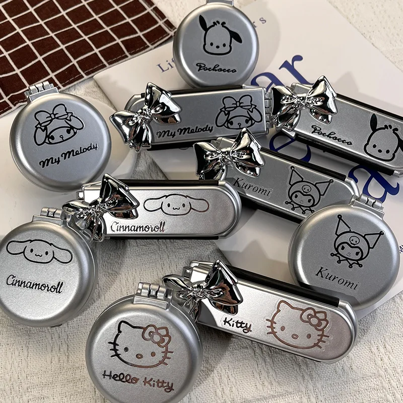 

Sanrio Kawaii Small Comb with Makeup Mirror Melody Cinnamoroll Hellokitty Cartoon Girl Portable Comb Birthday Gift Christmas