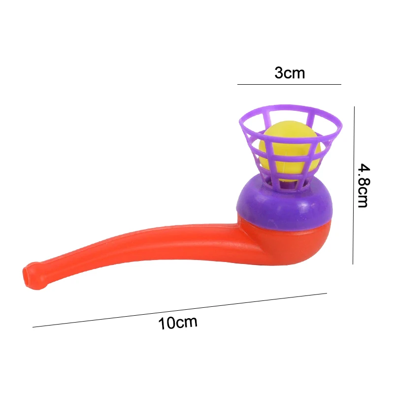 6pcs Blowpipe Ball Children's Blowpipe Toys Sports Game Gifts Plastic Pipe Ball Toys Birthday Party Gifts Prizes Pi ñ atas