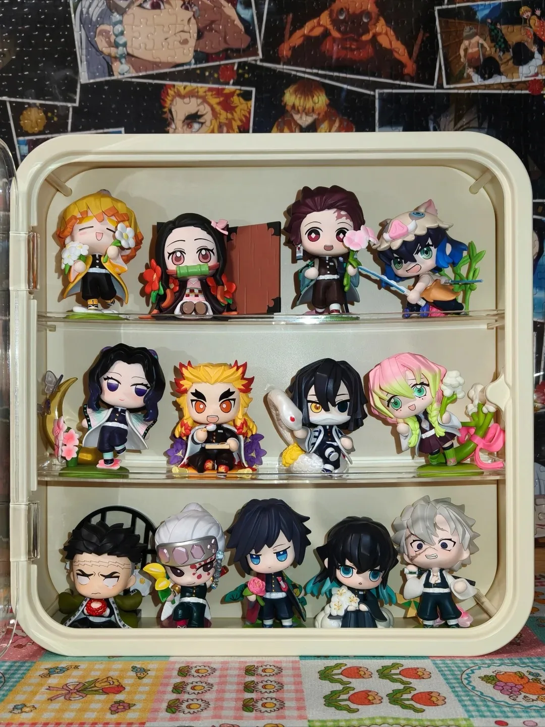 Demon Slayer Figur Spielzeug Anime Kimetsu no Yaiba Q-Version Sitzender Tanjiro Nidouzi Inosuke Zenitsu PVC-Figurine Modellpuppe Geschenke – Detail 14