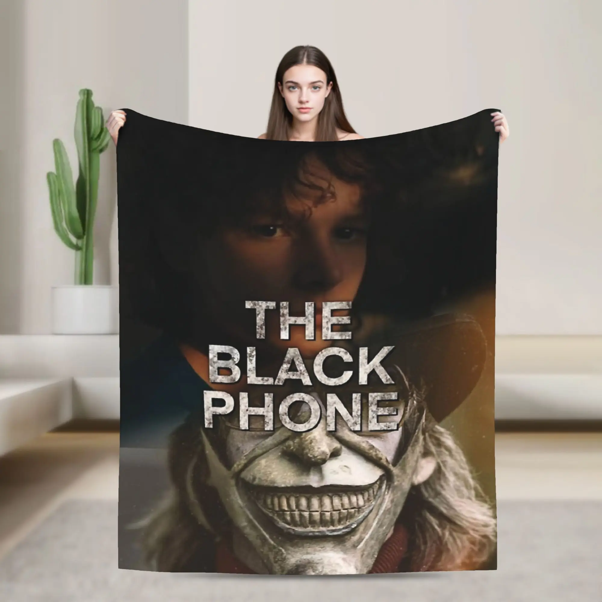 

The Black Phone Poster Plush Blankets Vintage Throw Blanket for Home 200x150cm Plush Thin Quilt,