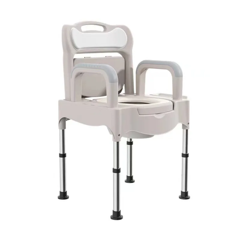 Stainless Steel Portable Toilet, Odor-Resistant Bedside Commode for Elderly, Pregnant Women &Adults, Easy-to-Clean Nighttime Use
