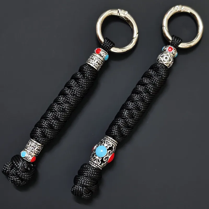 Paracord Weave Lanyard Keychain Men\'s and Women\'s Ornaments EDC Bag Knife Hangings DIY Handmade Braided Rope