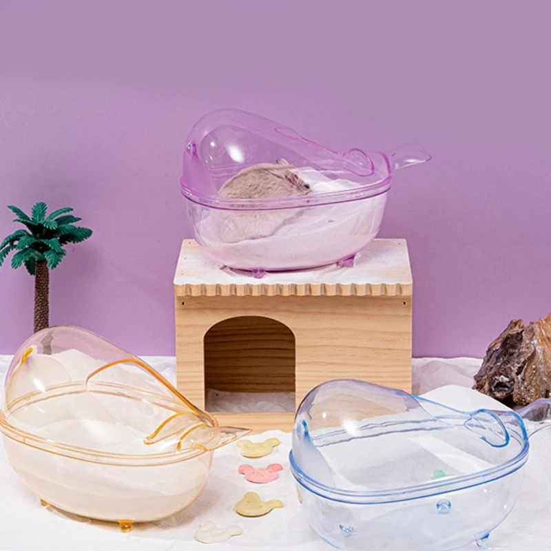 Pet Hamster Potty Sand Bath Large Clear Hamster Sand Bath Cage Accessories