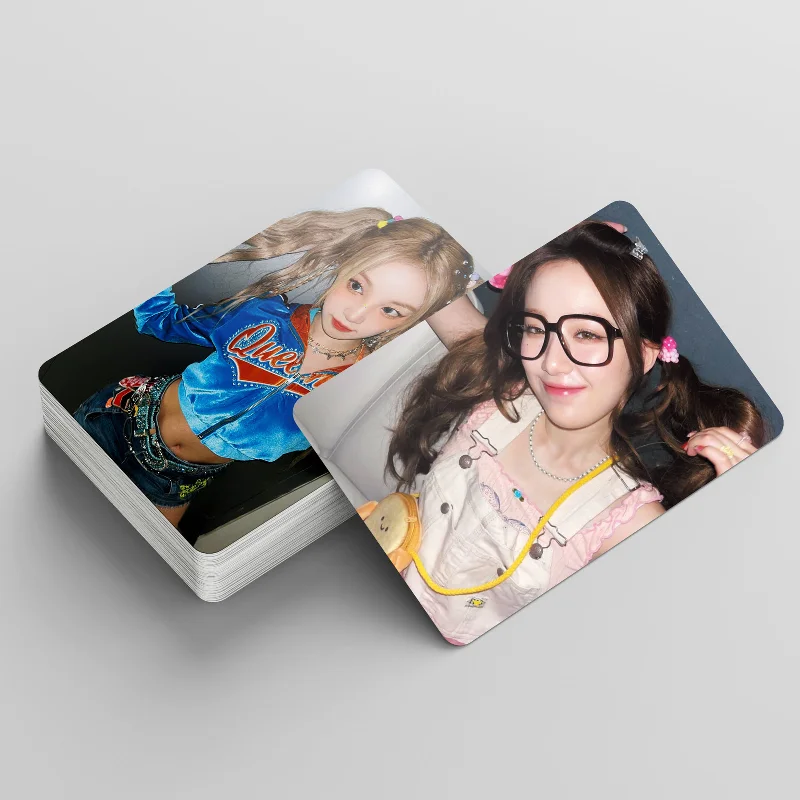 Tarjeta Kpop GIDLE Queen, sesión fotográfica I FEEL Lomo, Minnie, nuevo álbum, tarjetas de fotos dulces, regalo de colección para fanáticos, 55 unids/lote por caja