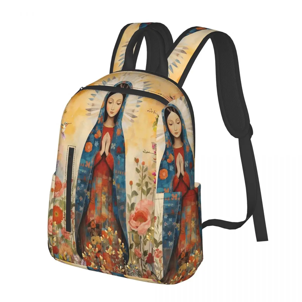 

Gracias Mader Mia Virgin Mary Virgin Guadalupe Student Backpack School Bag Hiking Travel Daypack Bookbag Shoulder Bags