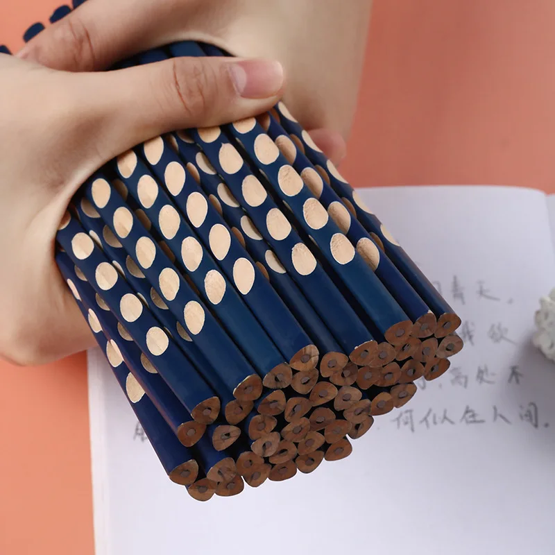 

20pcs Hole Pen Correction Children's Pen-holding Posture Pencil Primary School Students Triangle HB Log Pencil Stationery