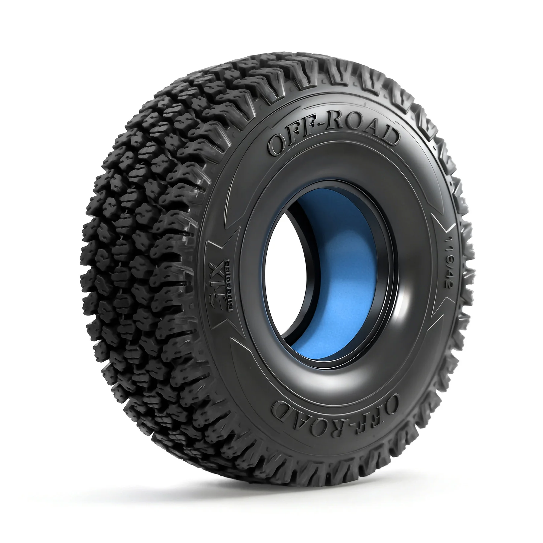 4pcs 1.9'' RC Crawler Tires with Dual-Stage EVA Foam Inserts - Compatible with TRX4/TRX6 Axial SCX10 - 1/10 Scale Upgrade Set
